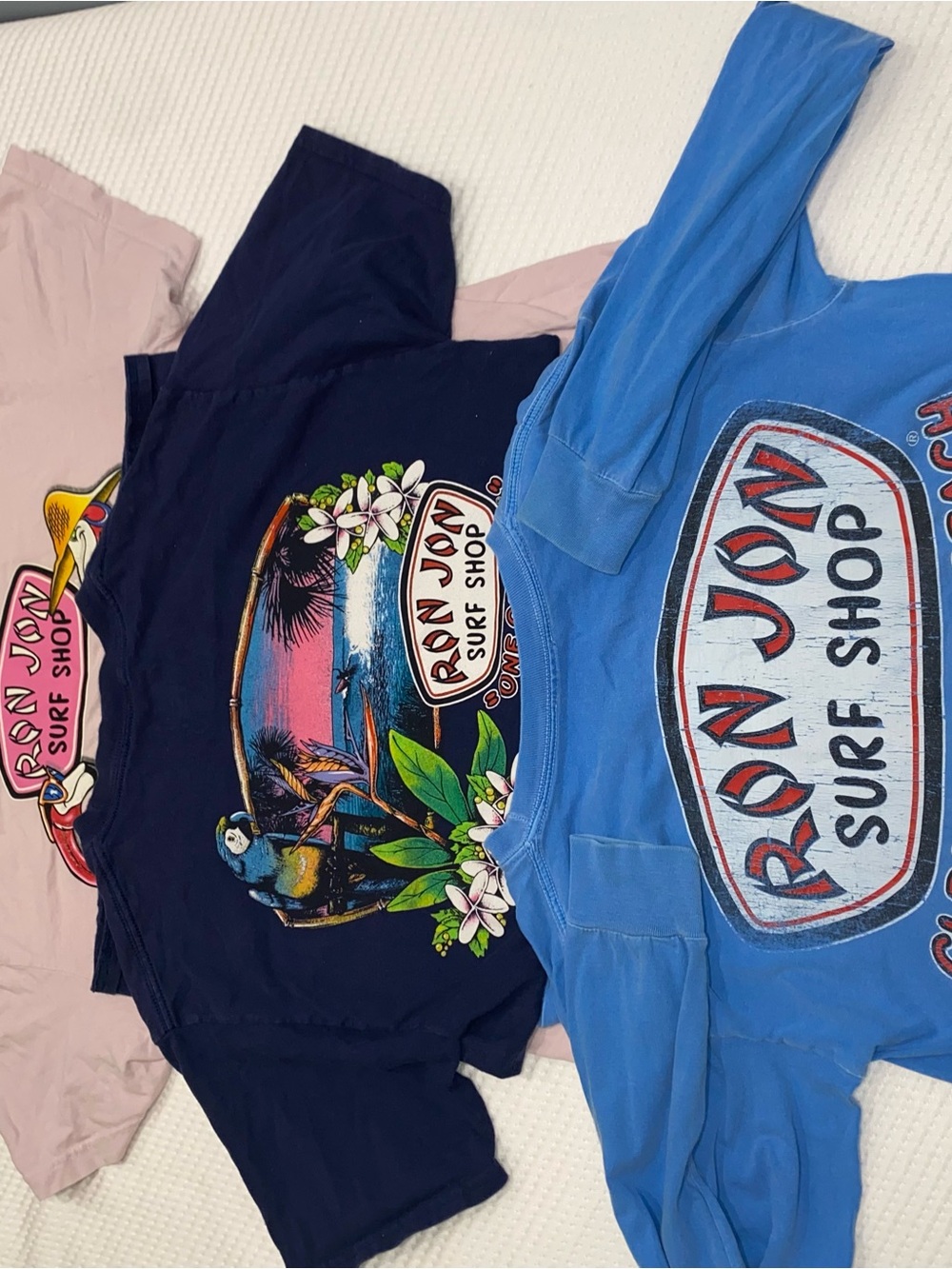 Ron Jon Kids Long Sleeve Tee Set in Blue, Navy & Pink